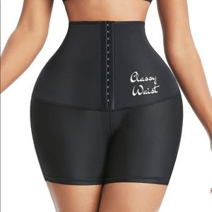 Waist trainers with spandex shorts